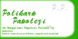 polikarp papolczi business card